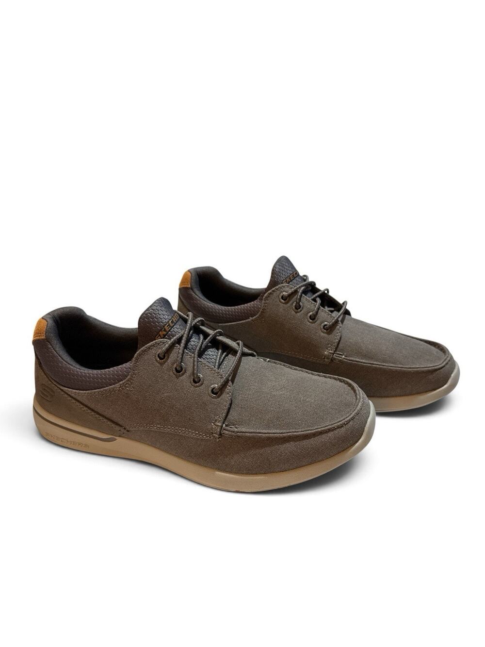 Skechers Mens Elent Mosen Relaxed Fit Boat Casual Comfort Sneaker Charcoal 11